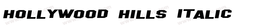 Hollywood Hills Italic字体转换